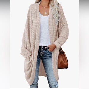 ZoeAce Womens Oversized Cable Knit..Cardigan